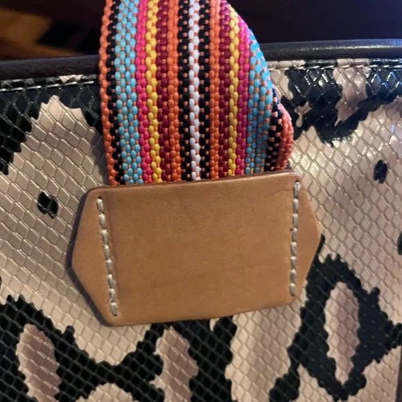 Consuela Margot Snake Print Tote with Multicolor Straps - Picture 7 of 11